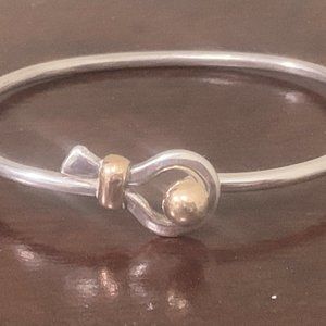 Eden Hand Arts Shepherd Hook Bracelet--Sterling Silver and 14K yellow gold